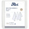 Alvi® Molton-Windeln 2er Pack Weiß 80 X 80 Cm
