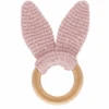 BabyJem Beißring Aus Holz Hase, Rosa -Babyartikel Geschäft babyjem beissring aus holz hase rosa a375262