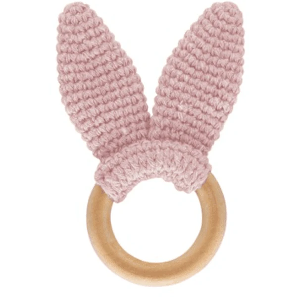 BabyJem Beißring Aus Holz Hase, Rosa 3 BabyJem Beißring Aus Holz Hase, Rosa