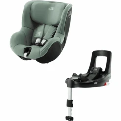 Britax Römer Kindersitz Dualfix 3 I-Size Jade Green Inklusive Flex Base ISENSE