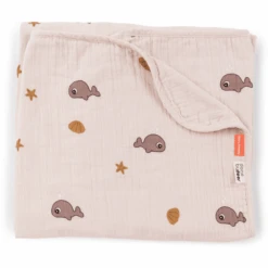 Done By Deer Babydecke Musselin Wally Rosa