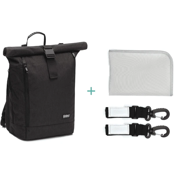 Fillikid Wickelrucksack Dublin Schwarz 3 Fillikid Wickelrucksack Dublin Schwarz