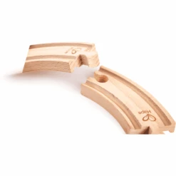 Hape Kurze Eisenbahnkurvenschienen, 4 Stück