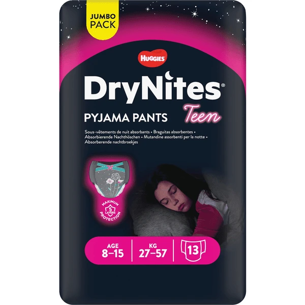 Huggies DryNites Pyjama Pants Einweg Mädchen 8-15 Jahre Jumbopack 3 Huggies DryNites Pyjama Pants Einweg Mädchen 8-15 Jahre Jumbopack