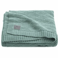 Jollein Strickdecke River Knit Ash Green 100 X 150 Cm