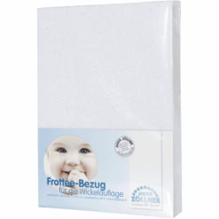 JULIUS ZÖLLNER Spanntuch Für Wickelauflage Frottee Uni Weiß