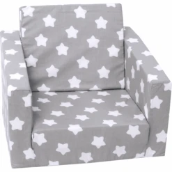 Knorr Toys®Singlesofa - "Grey White Stars"