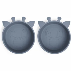 Nuuroo Schüssel Silikon Alex Giraffe 2 Stück, Bering Sea