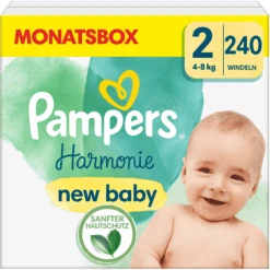 Pampers® Pampers Harmonie Gr. 2, 4kg - 8kg, Monatsbox (1x240 Windeln)