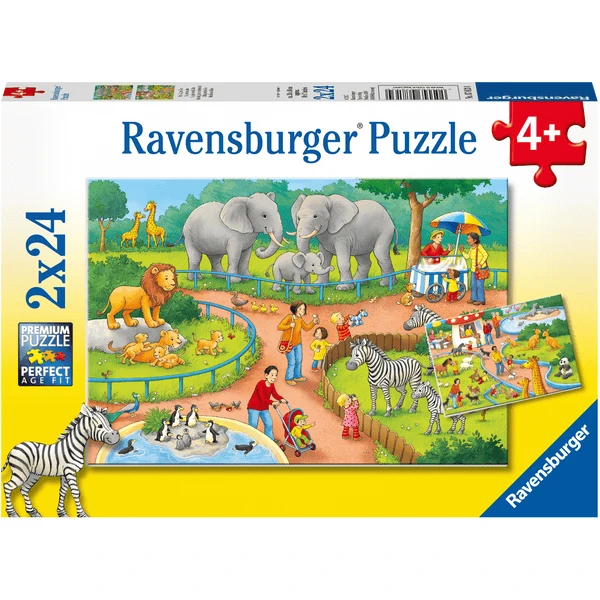 Ravensburger Puzzle 2x24 - Ein Tag Im Zoo 3 Ravensburger Puzzle 2x24 - Ein Tag Im Zoo