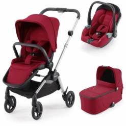 RECARO Kombikinderwagen Sadena Select Garnet Red - Rahmenfarbe Grey