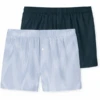 Schiesser Web-Boxershorts Dunkelblau/Hellblau -Babyartikel Geschäft schiesser web boxershorts dunkelblau hellblau a403785