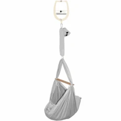SCHMUSEWOLKE Baby Federwiege Mit Türklammer Bio Grey