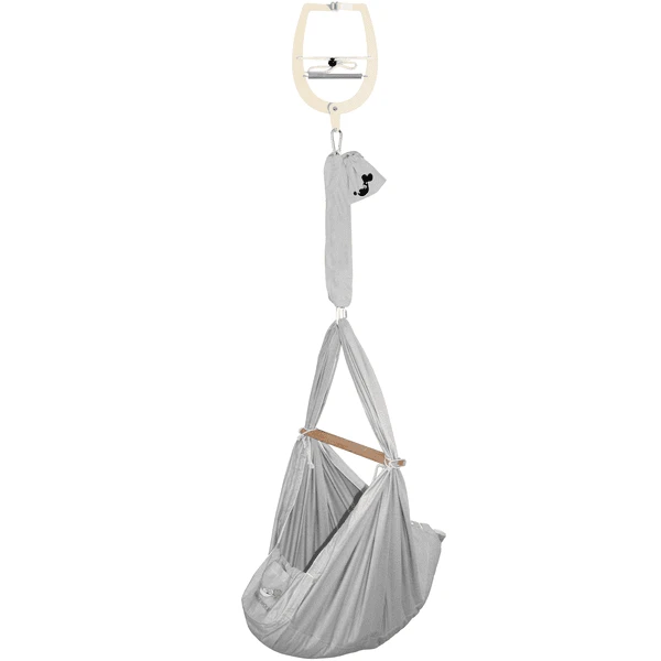 SCHMUSEWOLKE Baby Federwiege Mit Türklammer Bio Grey 3 SCHMUSEWOLKE Baby Federwiege Mit Türklammer Bio Grey