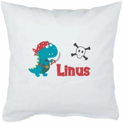 Schnullireich Babykissen Mit Namen Piraten Dino Weiß