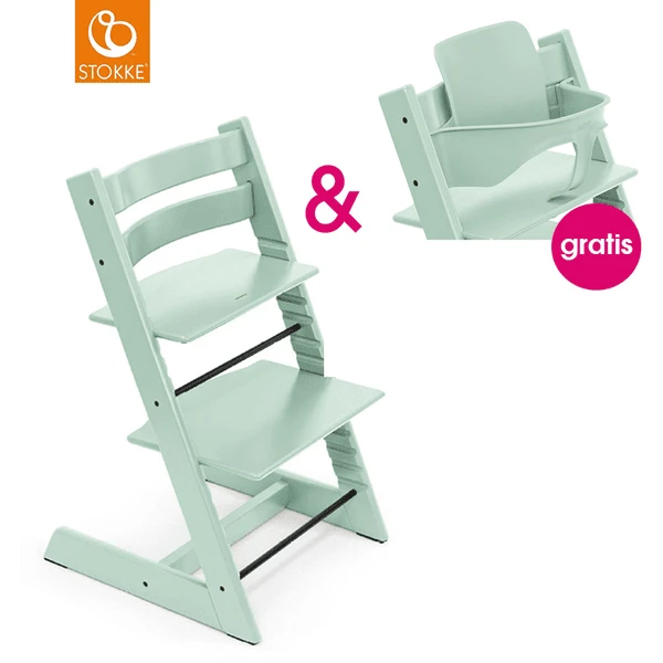 STOKKE® Tripp Trapp® Hochstuhl Buche Soft Mint + Gratis Baby Set Soft Mint 3 STOKKE® Tripp Trapp® Hochstuhl Buche Soft Mint + Gratis Baby Set Soft Mint