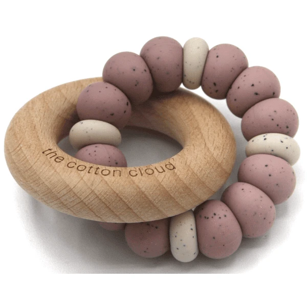 The Cotton Cloud Beißring Bonbon, Dusty Mauve 3 The Cotton Cloud Beißring Bonbon, Dusty Mauve