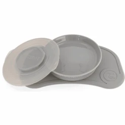 TWISTSHAKE Click Matte Und Kinderteller Mini Ab Dem 6. Monat Pastell Grau