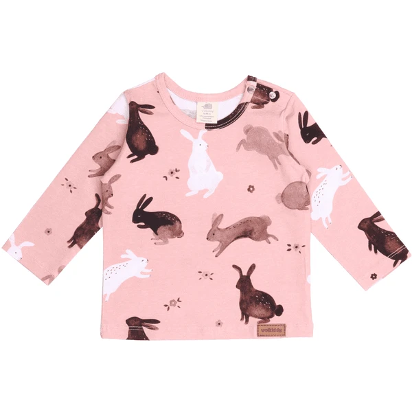 Walkiddy Shirt Happy Rabbits Altrosa 3 Walkiddy Shirt Happy Rabbits Altrosa